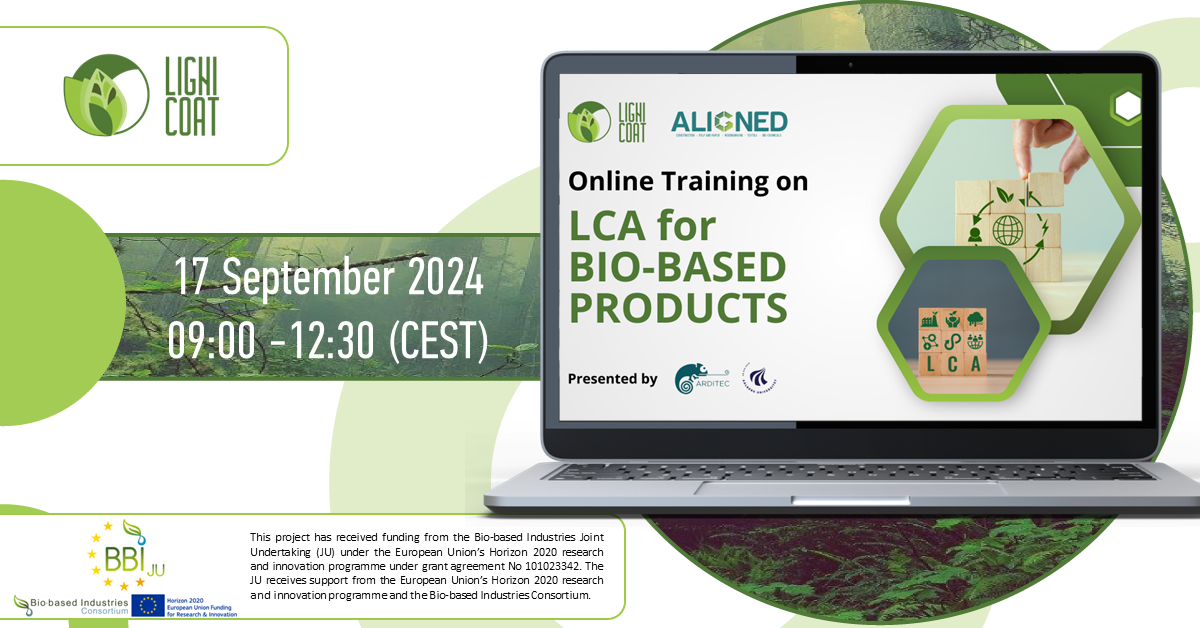 Upcoming Joint Online Training on “LCA for Bio-based Products” - Lignicoat